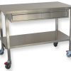 Bàn thao tác 2 tầng inox có bánh xe