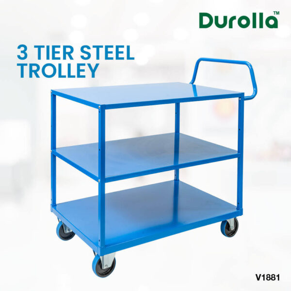 Alternative view of Xe đẩy hàng thép 3 tầng