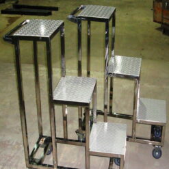 Xe đẩy inox tam cấp