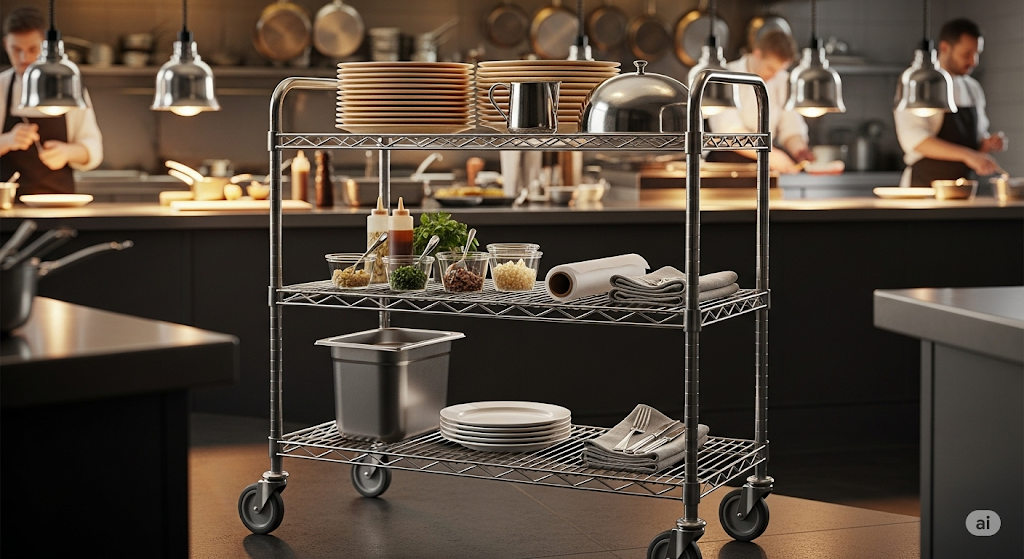 Xe đẩy lưới inox SMT