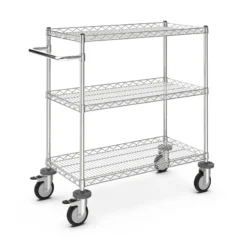 Xe đẩy inox SMT 3 tầng