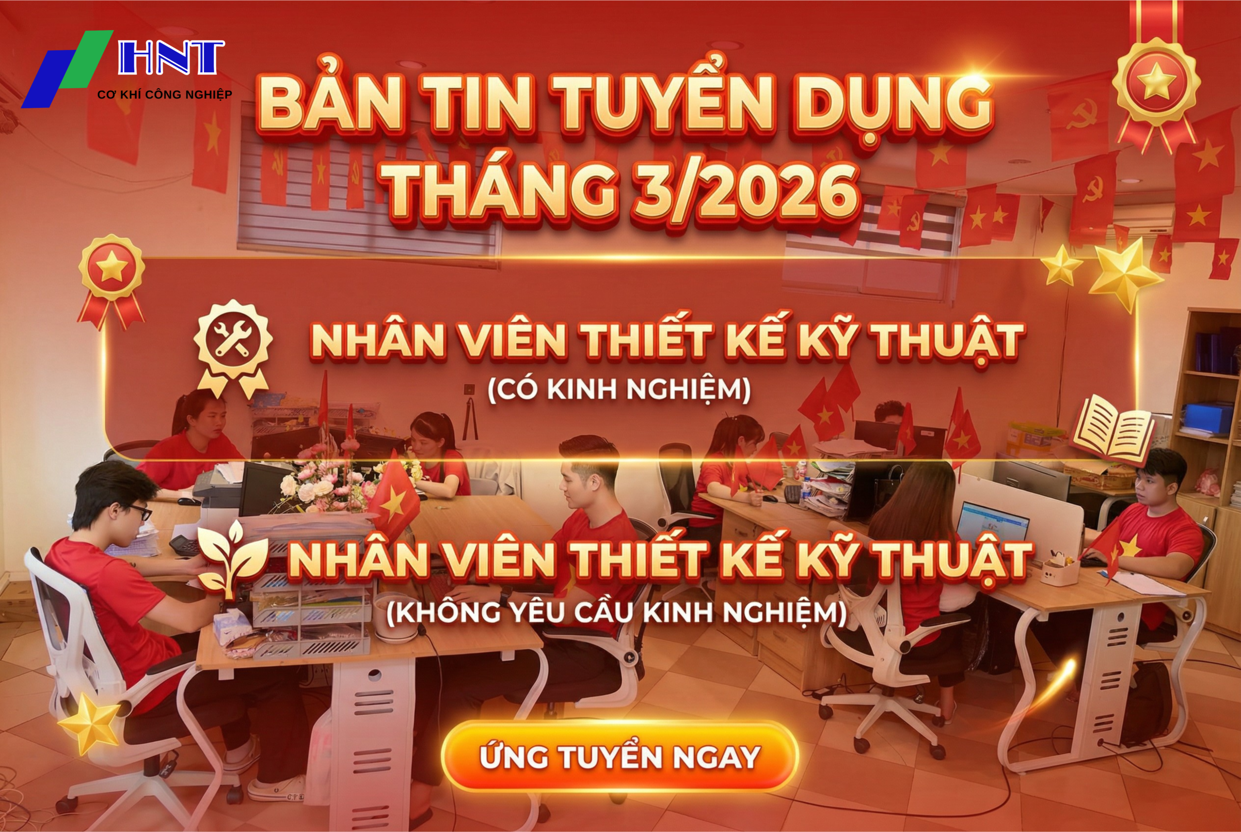 CƠ KHÍ HNT TUYỂN DỤNG THÁNG 3/2026