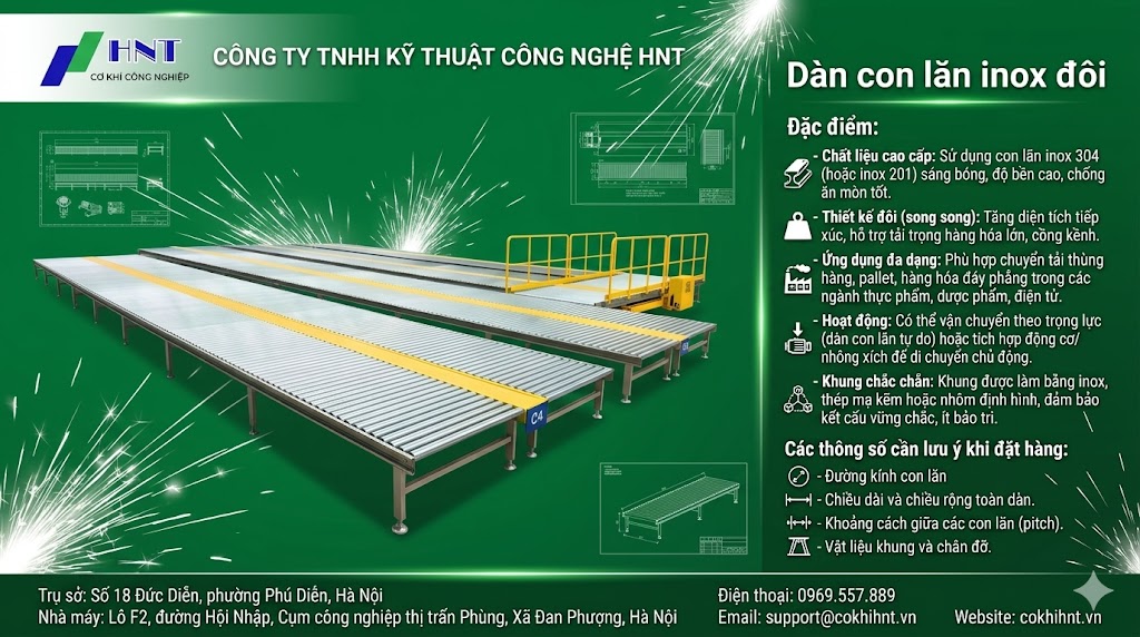 Dàn con lăn inox đôi chính là lựa chọn lý tưởng cho doanh nghiệp của bạn!