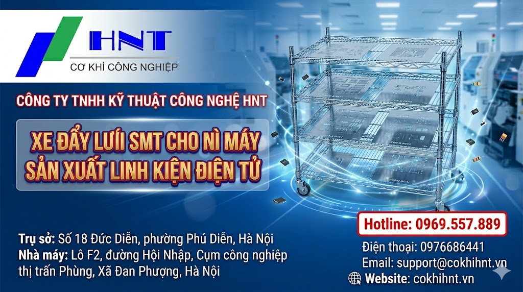 Xe đẩy lưới SMT cho nhà máy sản xuất linh kiện điện tử