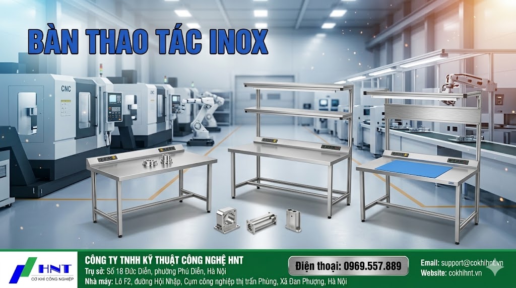 Bàn thao tác inox chống tĩnh điện, Bàn thao tác ESD inox