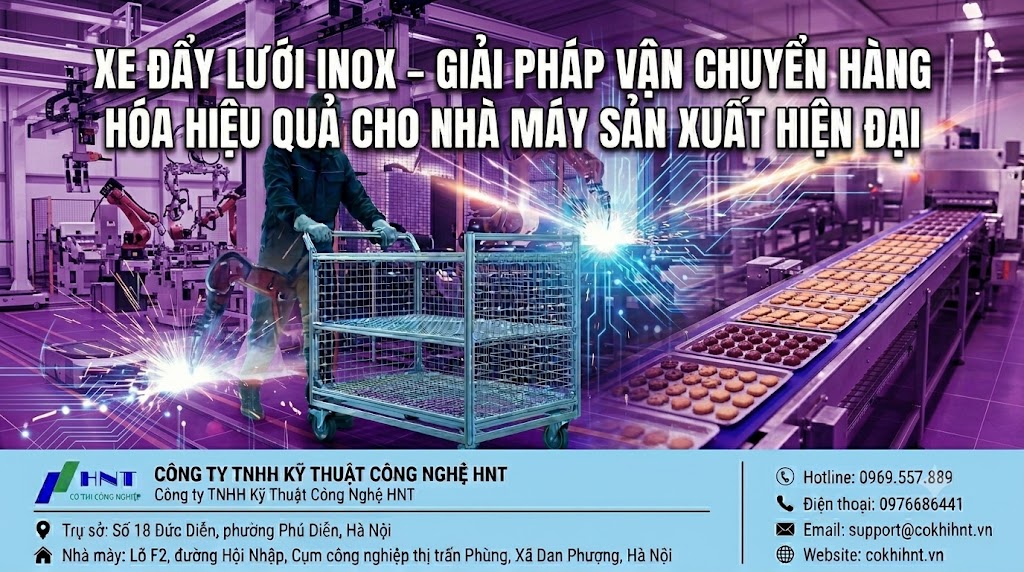Xe đẩy lưới inox giúp doanh nghiệp tiết kiệm bao nhiêu chi phí?