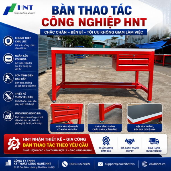 Bàn thao tác công nghiệp sơn tĩnh điện HNT
