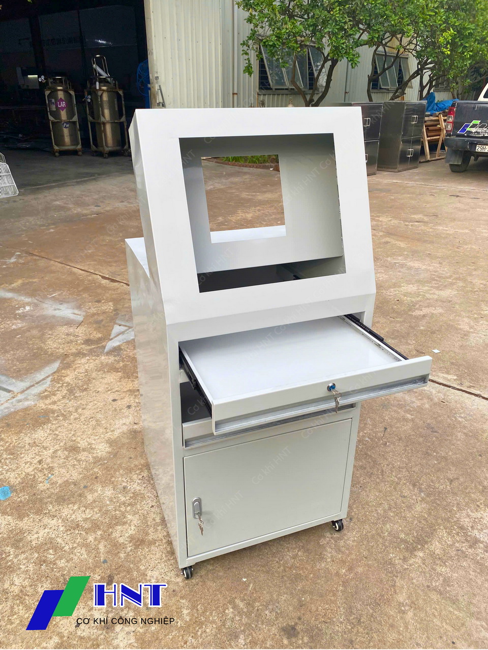 Tủ để máy công nghiệp có khoang màn hình HNT - Ảnh 8