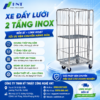 Xe đẩy lưới 2 tầng inox HNT