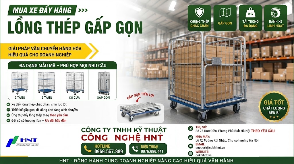 Mua xe đẩy hàng gấp gọn – Giải pháp vận chuyển hàng hóa hiệu quả cho doanh nghiệp