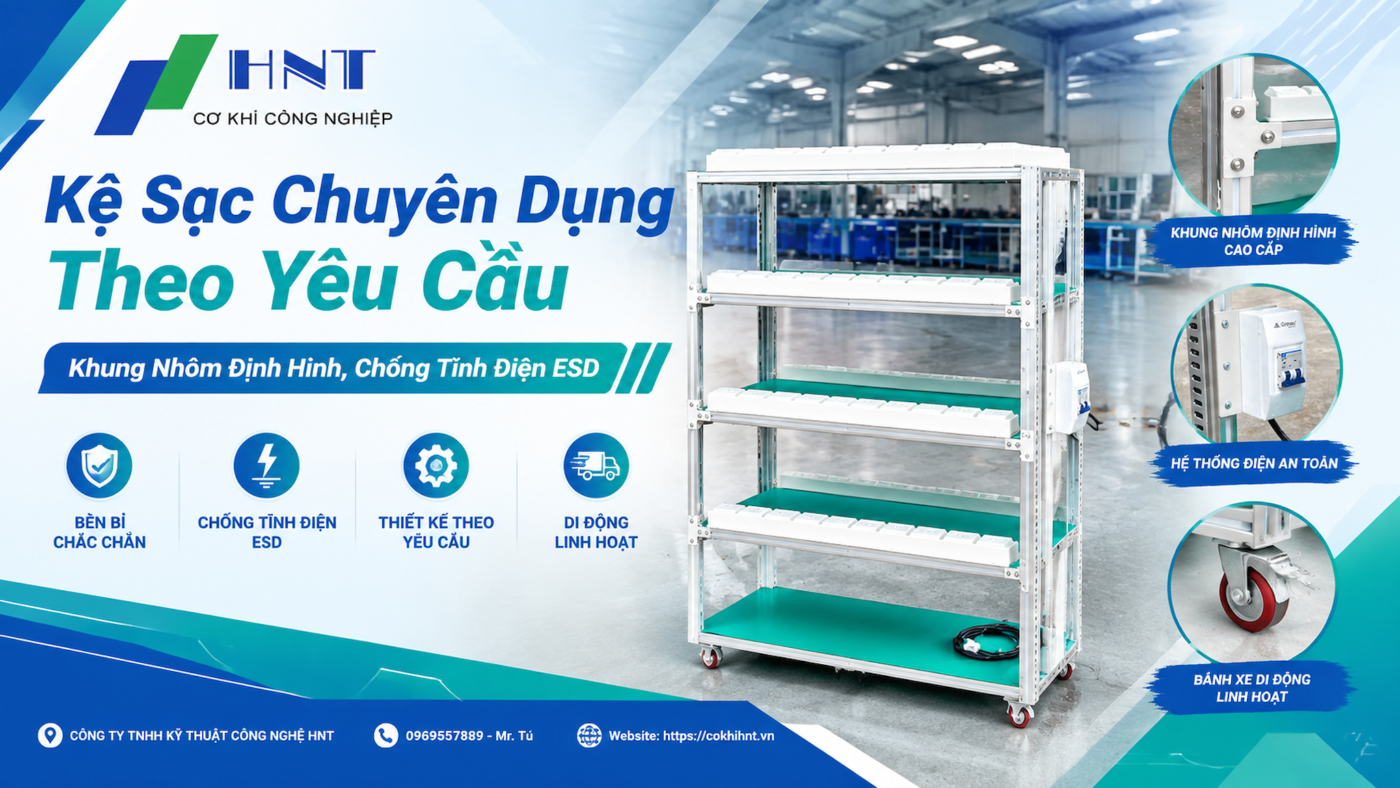 Kệ Sạc Chuyên Dụng HNT | Thiết Kế Theo Yêu Cầu