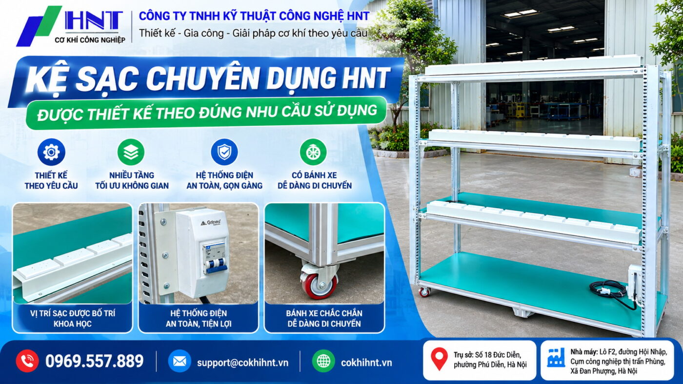 Kệ sạc chuyên dụng HNT – Thiết kế theo đúng nhu cầu sử dụng